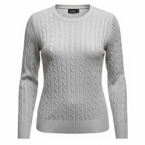 George 100% Cashmere Cable Knit Sweater Crewneck XL